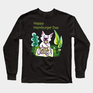 Happy hamburger Day Long Sleeve T-Shirt